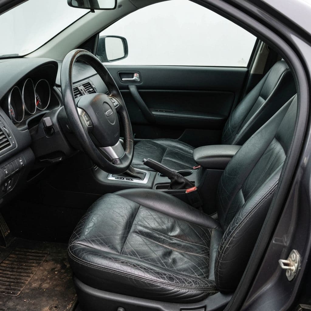 Car interior before odor removal - black interior with odors