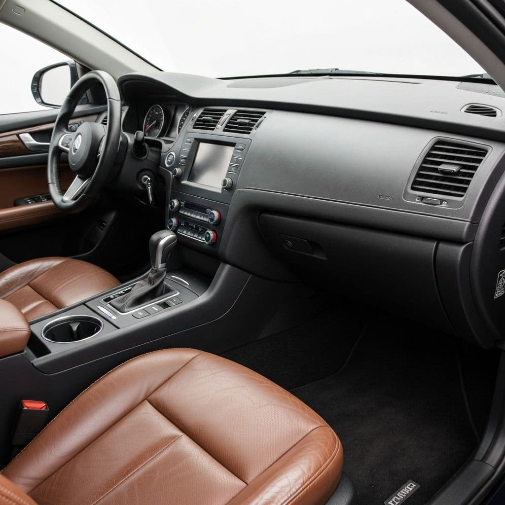Clean car interior after professional detailing service