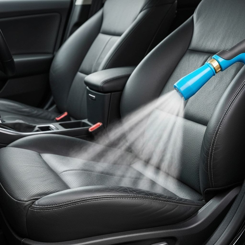 Professional car steam cleaning equipment and process