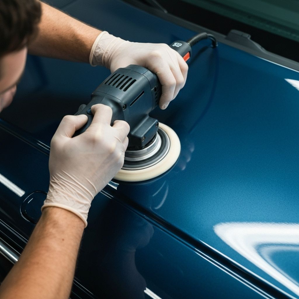 Professional paint correction and buffing process